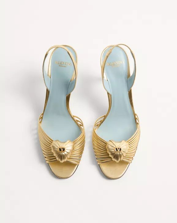Valentino Royal Sandal In Laminated Nappa Leather 85Mm - Image 5